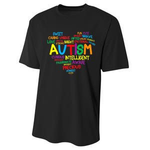 Autism Heart Autism Awareness proud Autism Mom Gifts Family Performance Sprint T-Shirt