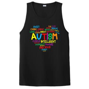 Autism Heart Autism Awareness proud Autism Mom Gifts Family PosiCharge Competitor Tank