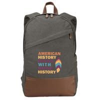 American History Begins With Native History Cotton Canvas Backpack