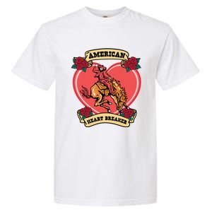 American Heart Breaker Western Valentine Howdy Cow Retro Gift Garment-Dyed Heavyweight T-Shirt