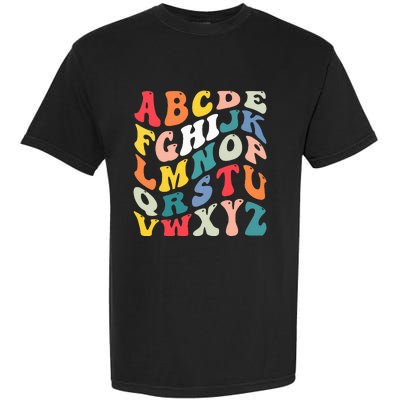 Alphabet Hi Back To School Abc Pre K Kindergarten Teacher Garment-Dyed Heavyweight T-Shirt