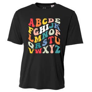 Alphabet Hi Back To School Abc Pre K Kindergarten Teacher Cooling Performance Crew T-Shirt