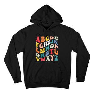 Alphabet Hi Back To School Abc Pre K Kindergarten Teacher Hoodie