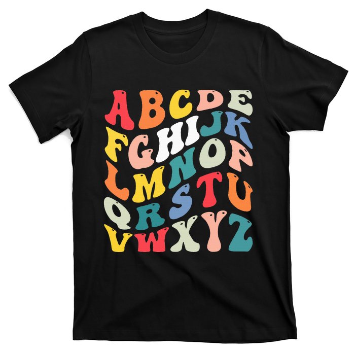 Alphabet Hi Back To School Abc Pre K Kindergarten Teacher T-Shirt