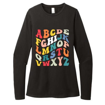 Alphabet Hi Back To School Abc Pre K Kindergarten Teacher Womens CVC Long Sleeve Shirt