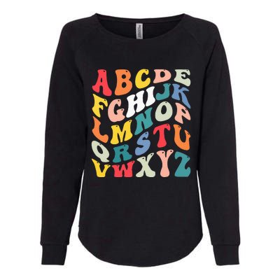 Alphabet Hi Back To School Abc Pre K Kindergarten Teacher Womens California Wash Sweatshirt