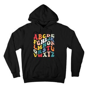 Alphabet Hi Back To School Abc Pre K Kindergarten Teacher Tall Hoodie