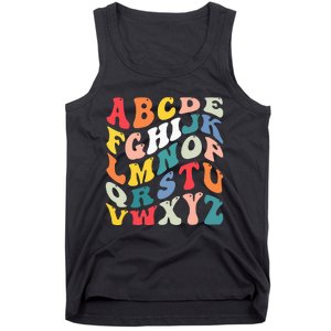 Alphabet Hi Back To School Abc Pre K Kindergarten Teacher Tank Top