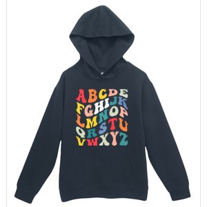 Alphabet Hi Back To School Abc Pre K Kindergarten Teacher Urban Pullover Hoodie