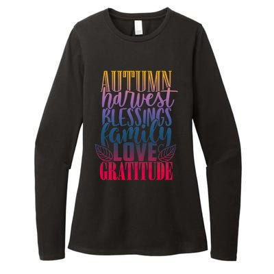 Autumn Harvest Blessing Family Love Gratitude Thankgiving Meaningful Gift Womens CVC Long Sleeve Shirt