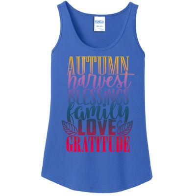 Autumn Harvest Blessing Family Love Gratitude Thankgiving Meaningful Gift Ladies Essential Tank