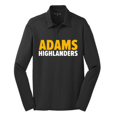 Adams Highlanders Bold Silk Touch Performance Long Sleeve Polo