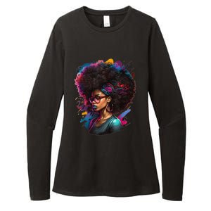 Afro Hair Beauty Fashion Funny History Month Womens CVC Long Sleeve Shirt