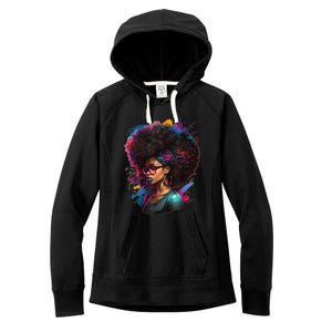 Afro Hair Beauty Fashion Funny History Month Women's Fleece Hoodie