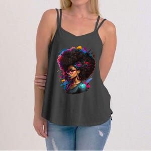 Afro Hair Beauty Fashion Funny History Month Women's Strappy Tank