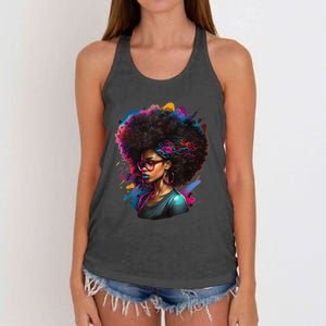 Afro Hair Beauty Fashion Funny History Month Women's Knotted Racerback Tank