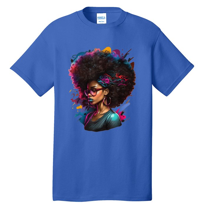 Afro Hair Beauty Fashion Funny History Month Tall T-Shirt