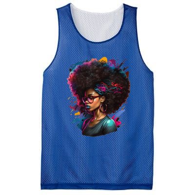 Afro Hair Beauty Fashion Funny History Month Mesh Reversible Basketball Jersey Tank