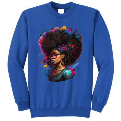 Afro Hair Beauty Fashion Funny History Month Tall Sweatshirt