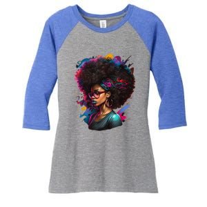 Afro Hair Beauty Fashion Funny History Month Women's Tri-Blend 3/4-Sleeve Raglan Shirt