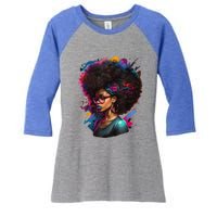 Afro Hair Beauty Fashion Funny History Month Women's Tri-Blend 3/4-Sleeve Raglan Shirt