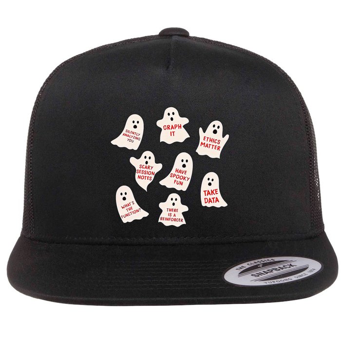 Aba Halloween Behavior Fall Applied Behavior Analysis Flat Bill Trucker Hat