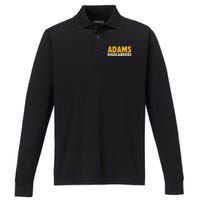 Adams Highlanders Bold Performance Long Sleeve Polo