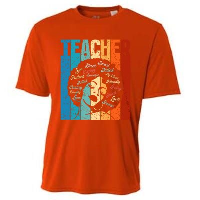 Afro Hair Black History Smart African American Teacher Gift Cooling Performance Crew T-Shirt