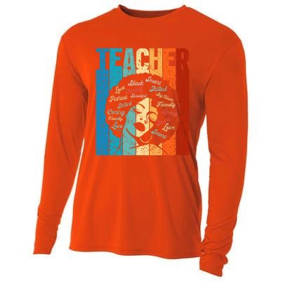 Afro Hair Black History Smart African American Teacher Gift Cooling Performance Long Sleeve Crew