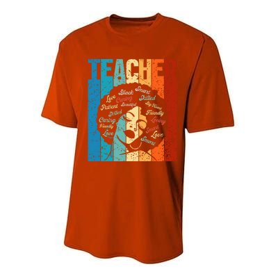 Afro Hair Black History Smart African American Teacher Gift Performance Sprint T-Shirt