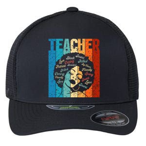 Afro Hair Black History Smart African American Teacher Gift Flexfit Unipanel Trucker Cap