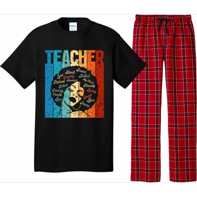 Afro Hair Black History Smart African American Teacher Gift Pajama Set