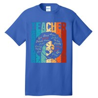 Afro Hair Black History Smart African American Teacher Gift Tall T-Shirt