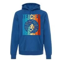 Afro Hair Black History Smart African American Teacher Gift Premium Hoodie