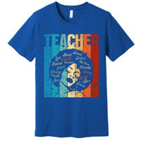 Afro Hair Black History Smart African American Teacher Gift Premium T-Shirt