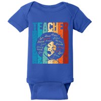 Afro Hair Black History Smart African American Teacher Gift Baby Bodysuit