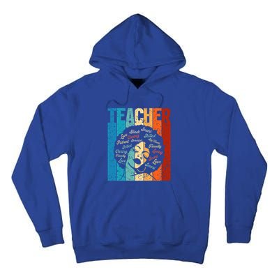 Afro Hair Black History Smart African American Teacher Gift Tall Hoodie