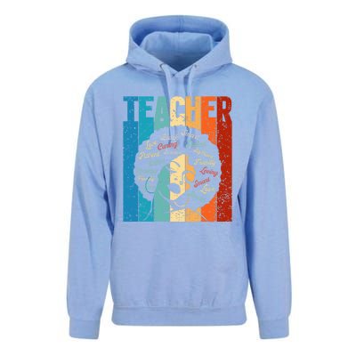 Afro Hair Black History Smart African American Teacher Gift Unisex Surf Hoodie