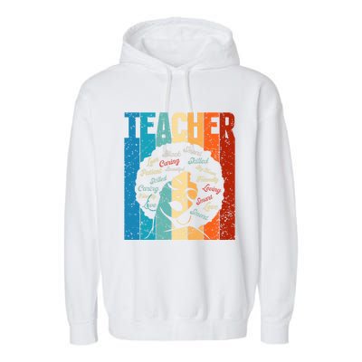 Afro Hair Black History Smart African American Teacher Gift Garment-Dyed Fleece Hoodie