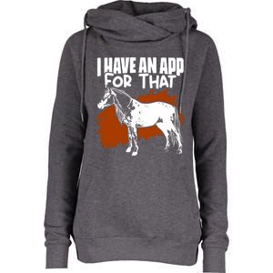 Appaloosa Horse Breed Derby Barrel Racing Horse Lover Cow Gift Womens Funnel Neck Pullover Hood