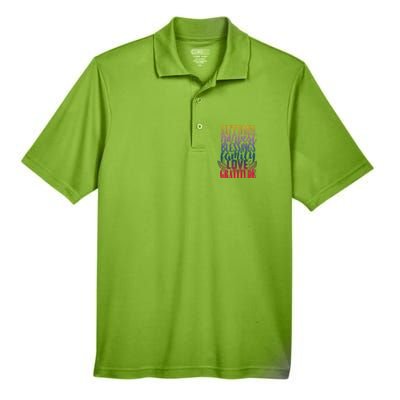 Autumn Harvest Blessing Family Love Gratitude Thankgiving Gift Men's Origin Performance Pique Polo