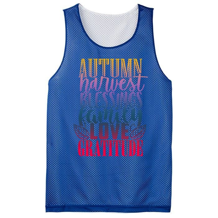 Autumn Harvest Blessing Family Love Gratitude Thankgiving Gift Mesh Reversible Basketball Jersey Tank