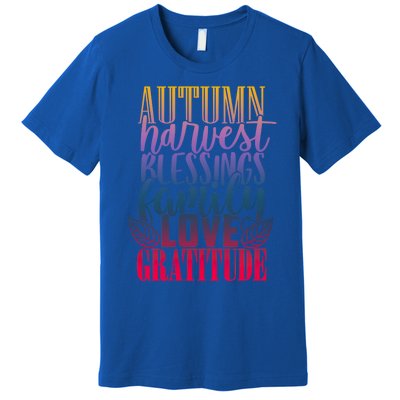 Autumn Harvest Blessing Family Love Gratitude Thankgiving Gift Premium T-Shirt