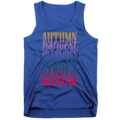 Autumn Harvest Blessing Family Love Gratitude Thankgiving Gift Tank Top