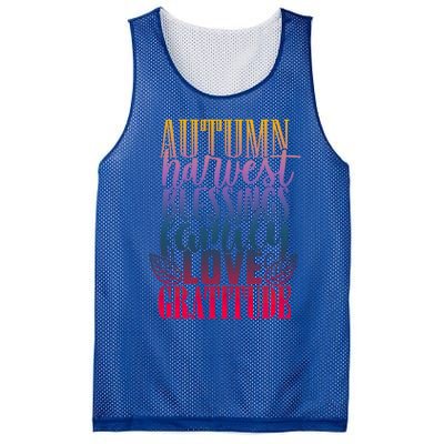 Autumn Harvest Blessing Family Love Gratitude Thankgiving Gift Mesh Reversible Basketball Jersey Tank