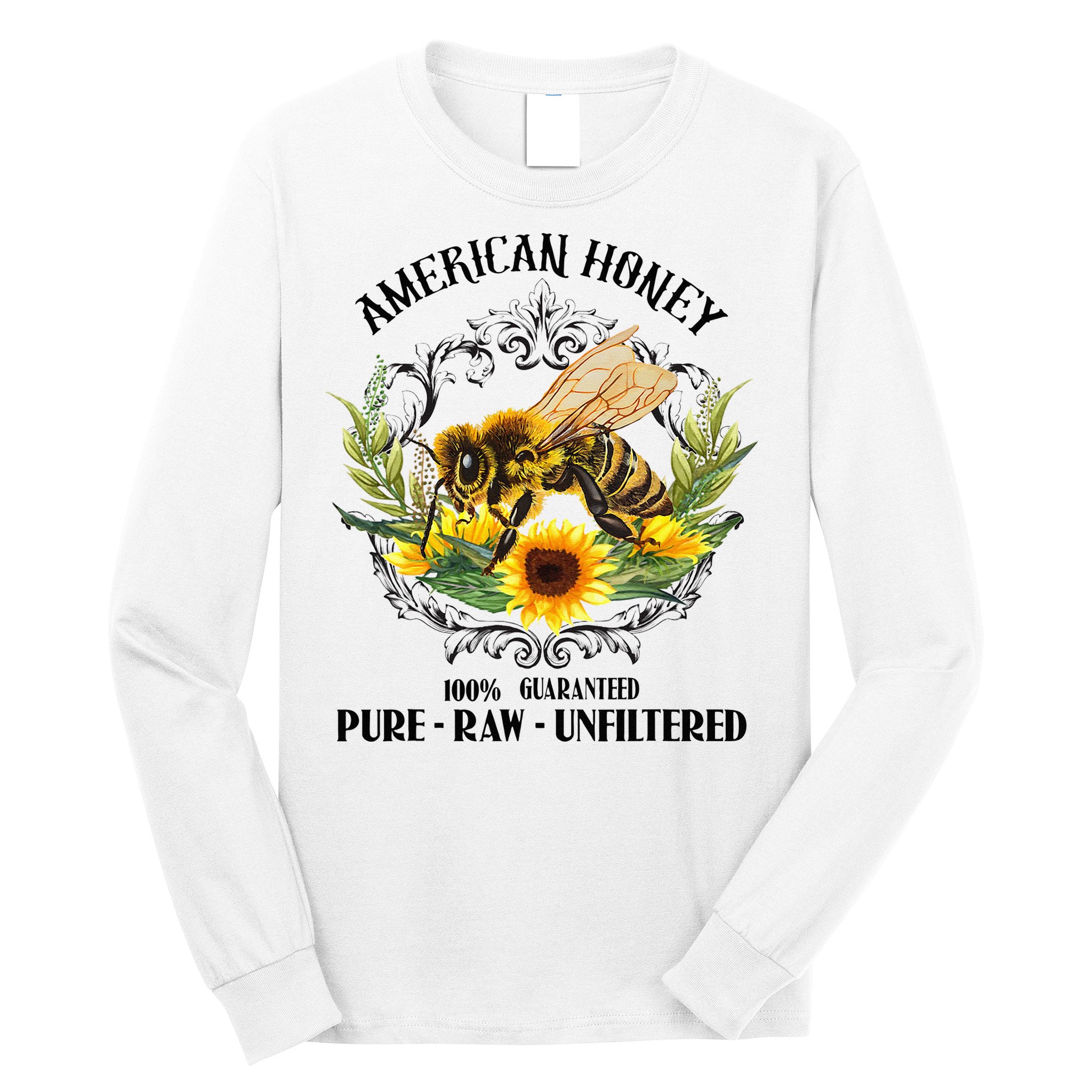 American Honey Bee Funny Beekeeping Gift For Beekeeper Long Sleeve Shirt