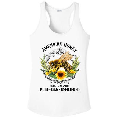 American Honey Bee Funny Beekeeping Gift For Beekeeper Ladies PosiCharge Competitor Racerback Tank