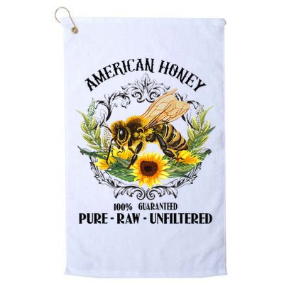 American Honey Bee Funny Beekeeping Gift For Beekeeper Golf Towel