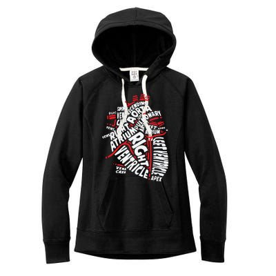 Anatomy Heart Cardiology Student Medical Professional Women's Fleece Hoodie