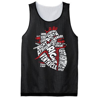 Anatomy Heart Cardiology Student Medical Professional Mesh Reversible Basketball Jersey Tank